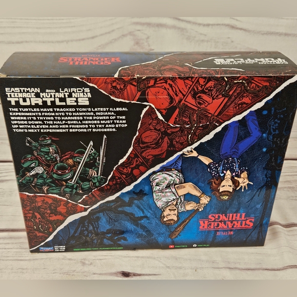 NWT Teenage Mutant Ninja Turtles Stranger Things Raphael & Hopper Action Figures - Picture 3 of 4